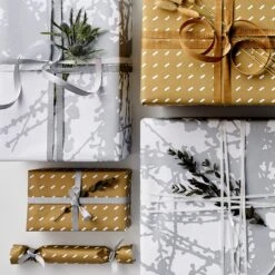 Larch Silver Wrapping Paper Roll Of 4 Sheets -Furniture Store unison 7 23 5498 1