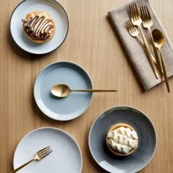 Eve Brushed Gold 5pc Flatware Set -Furniture Store unison 7 23 5585