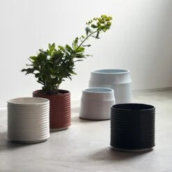 Oblique White Planter 18 Oblique White Planter -Furniture Store unison catalog 5 18 4507 2