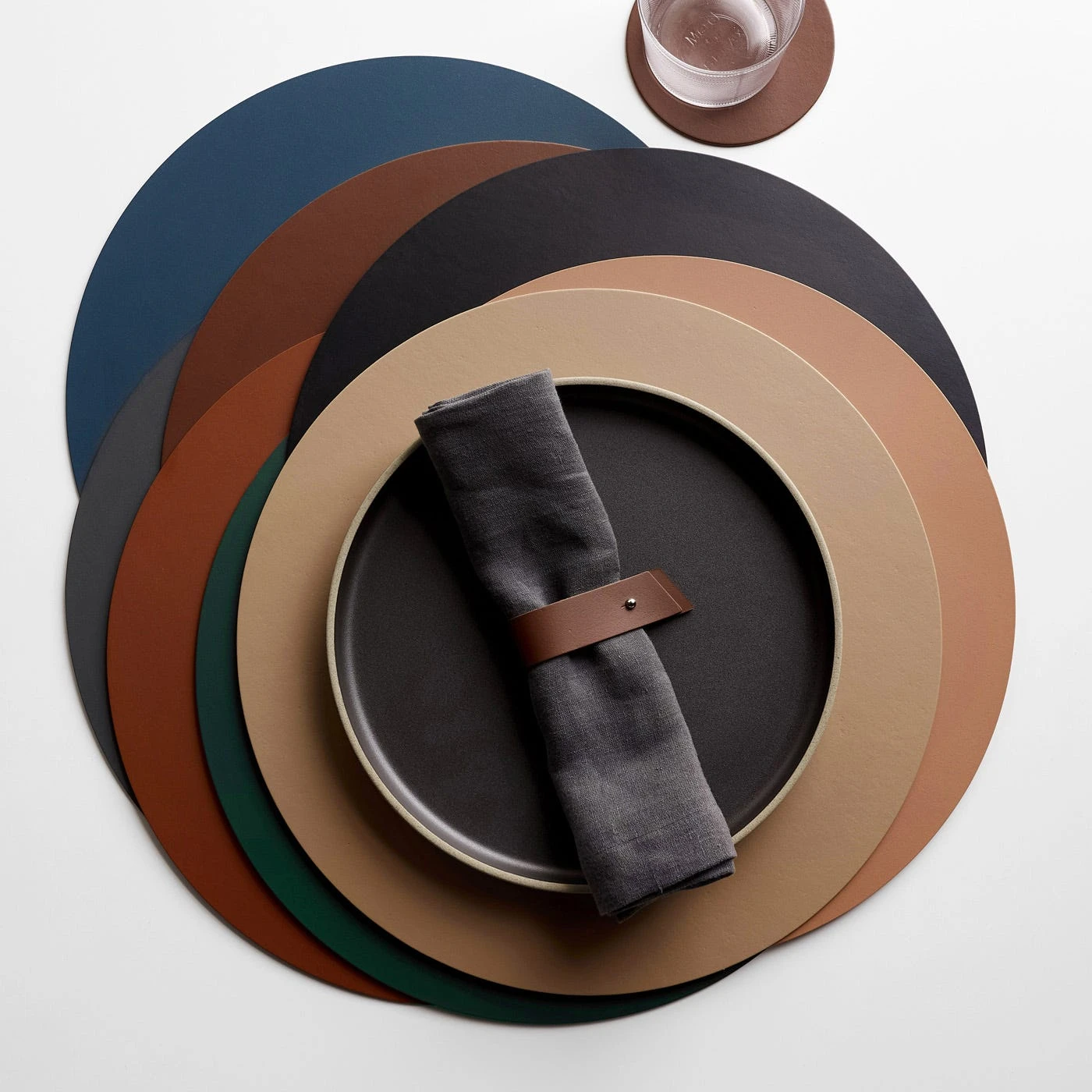 Pecan Leather Napkin Holders Set Of 4 7 Pecan Leather Napkin Holders Set Of 4 - Image 5