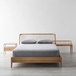 Spindle Oak Bench -Furniture Store web 101003 and 101001 gallery 4 3