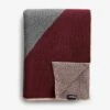 Turin Burgundy Knit Throw Blanket -Furniture Store web 101019 main 1