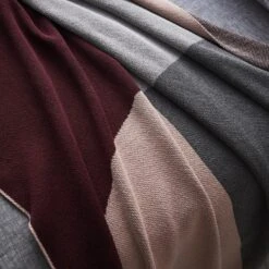 Turin Burgundy Knit Throw Blanket -Furniture Store web or social 101019 gallery option