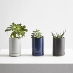 Hasami Black Small Planter And Saucer Set -Furniture Store web or social hasami small planters 2