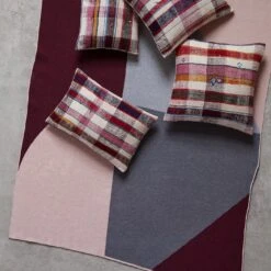 Turin Burgundy Knit Throw Blanket -Furniture Store web or social hobart plaid throw pillows turin