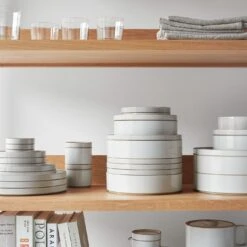 Hasami Gloss Gray Dinnerware Collection -Furniture Store wolcott sand large bookcase hasami dinnerware alternate 15