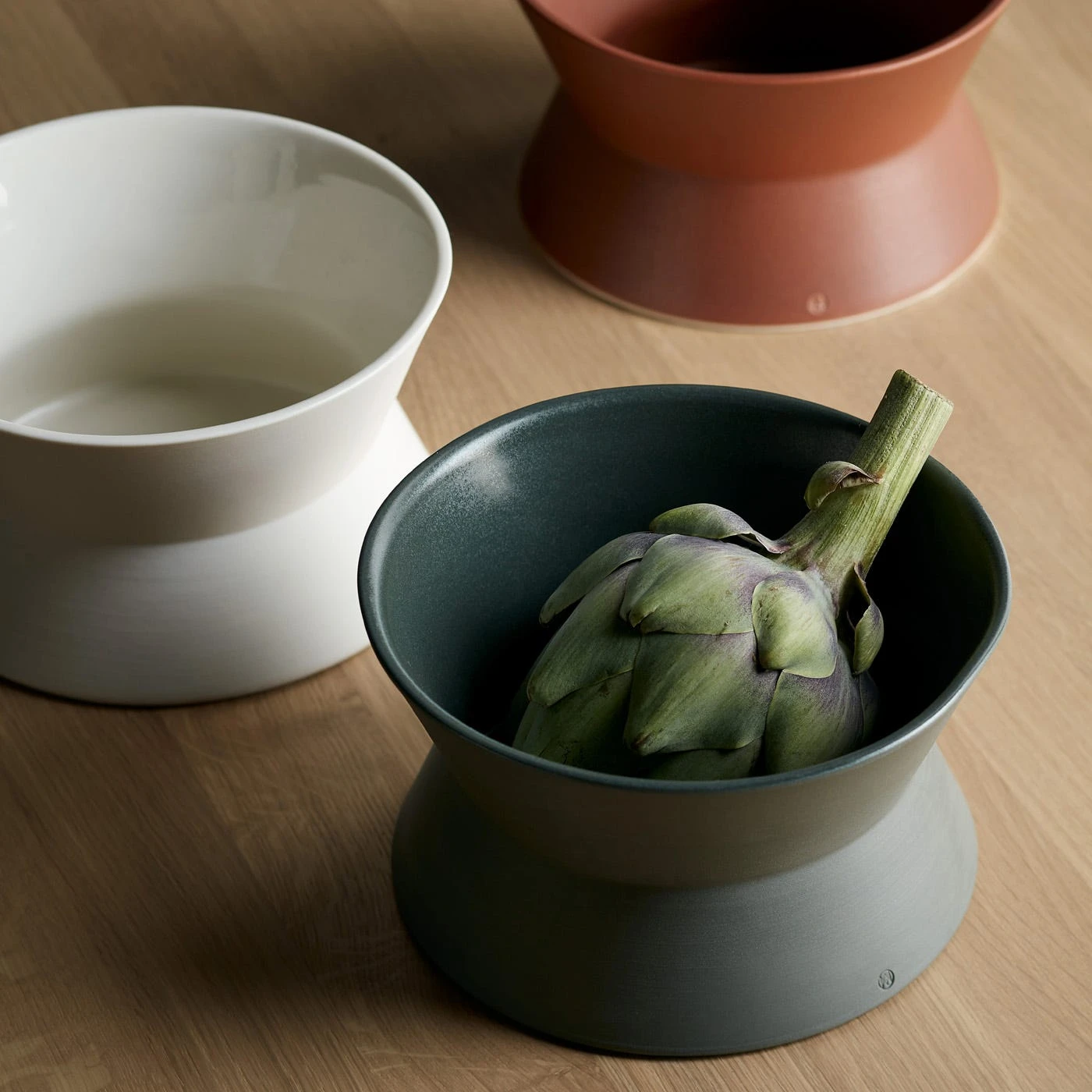 Zig Zag White Low Bowl 8 Zig Zag White Low Bowl - Image 6